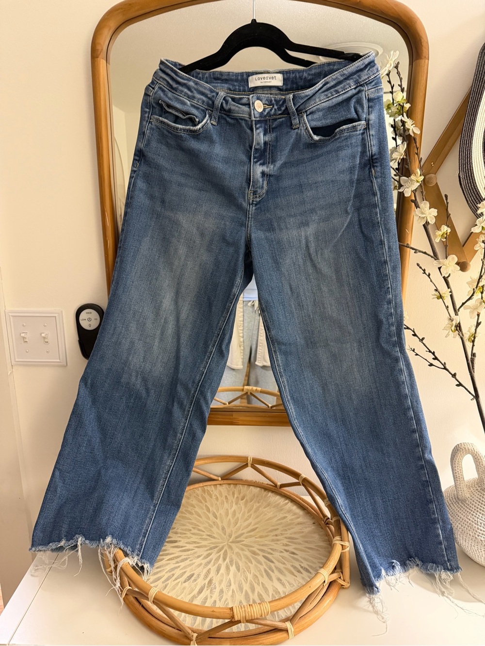 Lovervet Blue Wide-Leg Crop Jeans